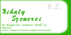 mihaly szemerei business card